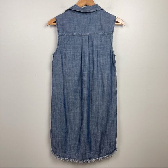 Trina Turk Rosetta Frayed Chambray Shirtdress Size 8 - Picture 5 of 8